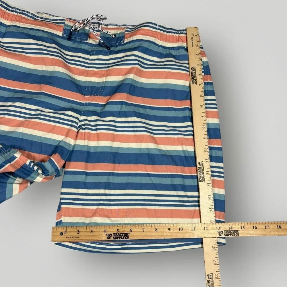LL Bean Swim Shorts Mens XL Multicolor Stripe SunSmart UPF 50+‎ Trunks Quick Dry